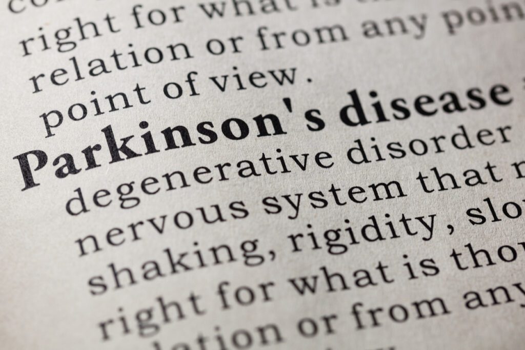 Parkinson's disease written on Paper