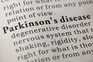 Parkinson's disease written on Paper