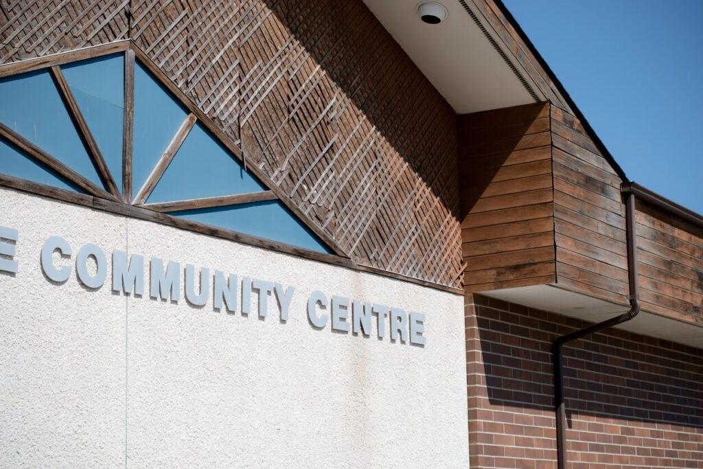 A Community Health Center has Community Center written on its signage.